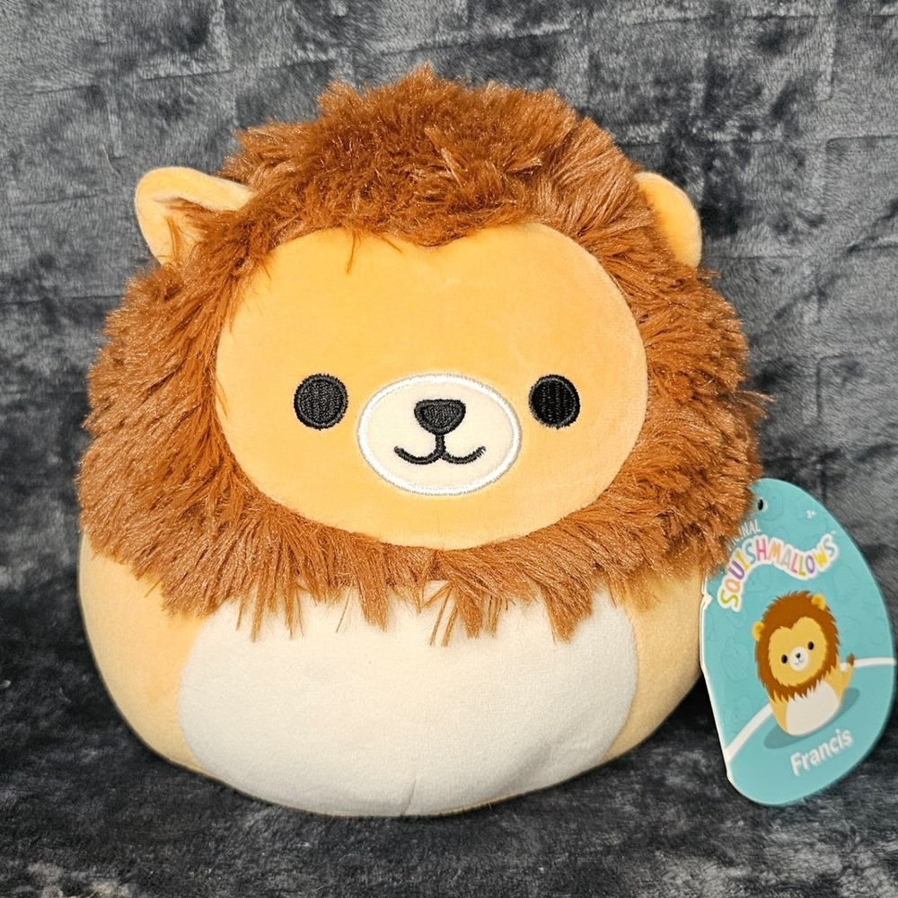 Squishmallows Francis the Lion 7.5" Plush S7 #175 Tan Brown Mane Jazwares